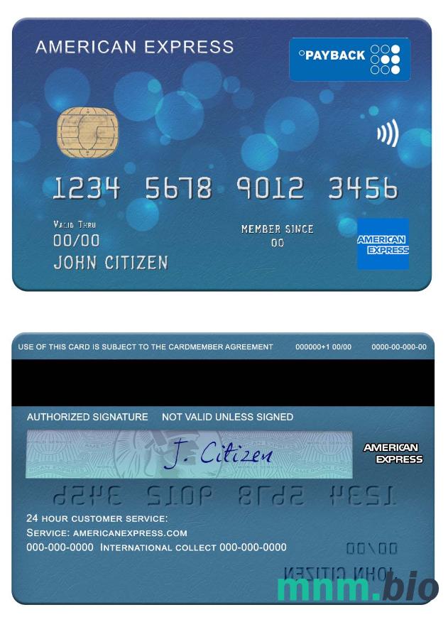 USA First Bank of Wiki amex payback karta przykład w formacie PSD